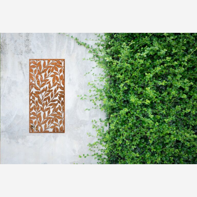 Corten steel wall decor Leaves