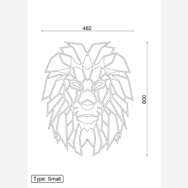 Metal wall decor Lion 1.0