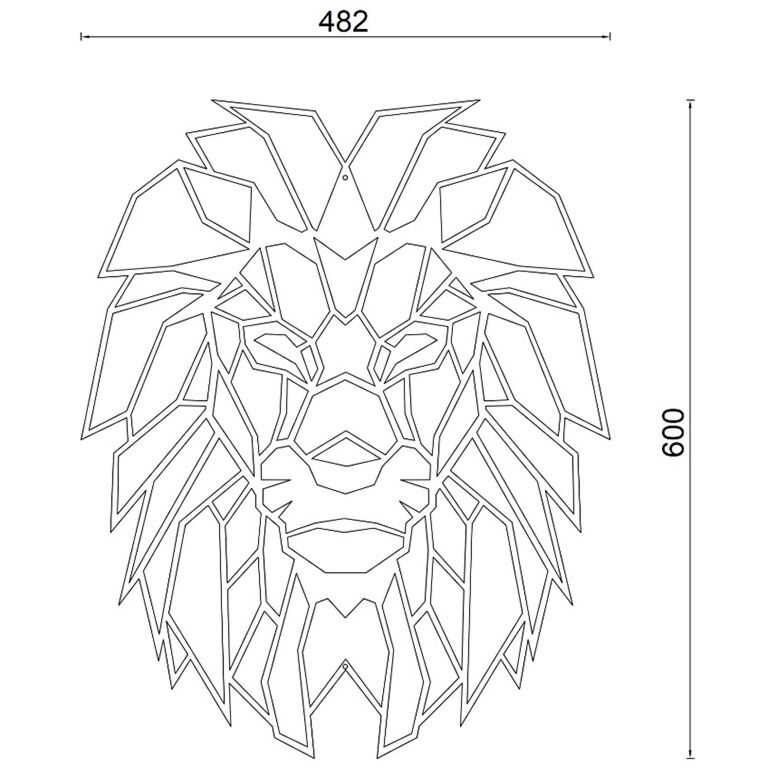 Metal wall decor Lion 1.0