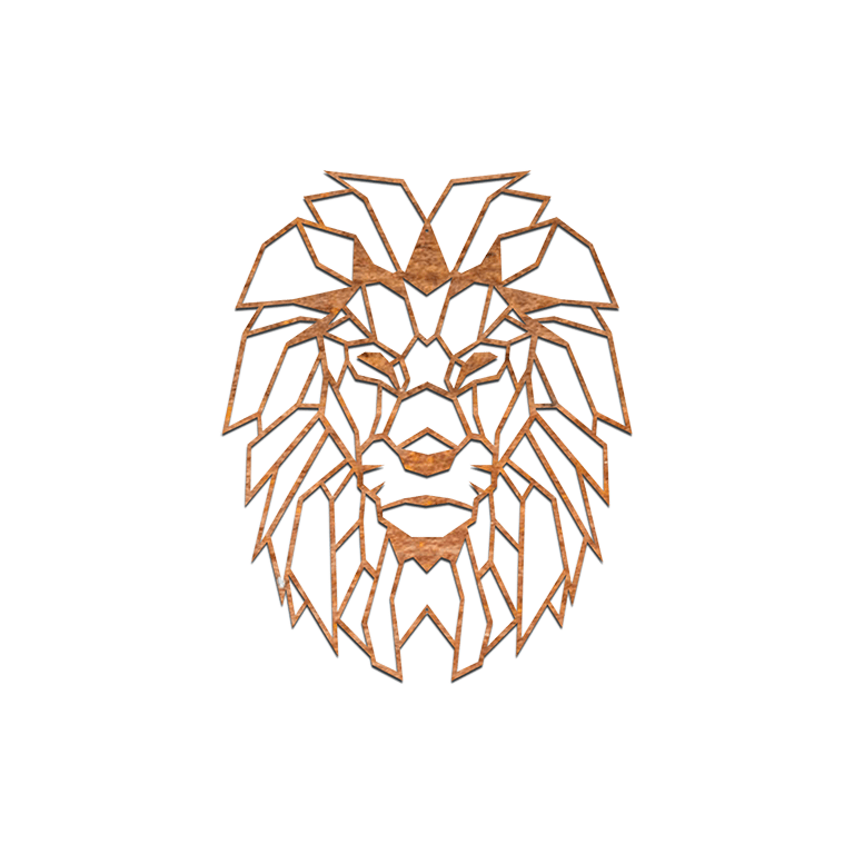 Corten steel wall decor Lion 1.0