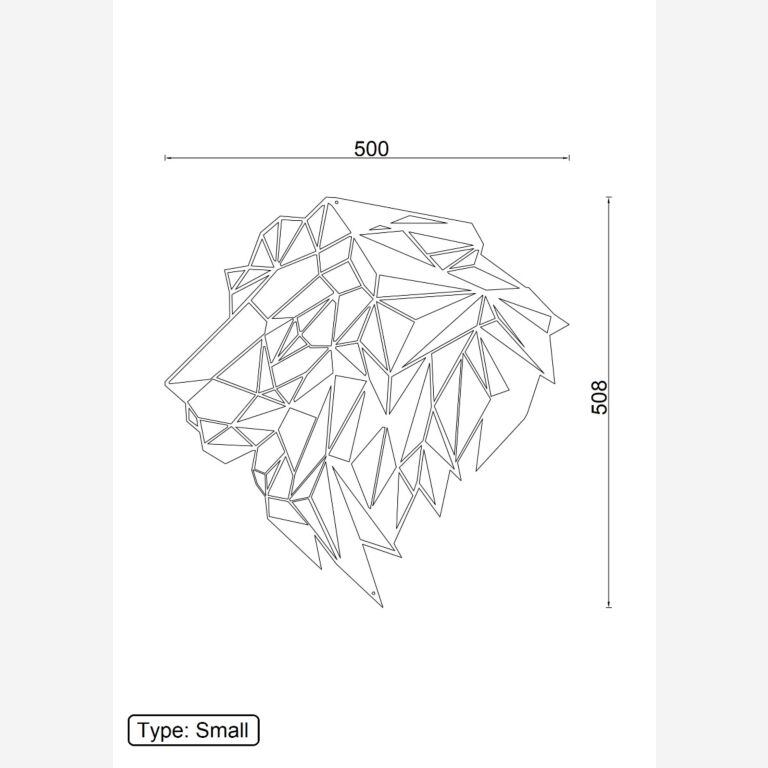 Metal wall decor Lion 2.0