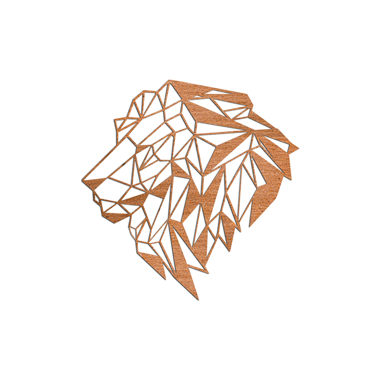 Corten steel wall decor Lion 2.0