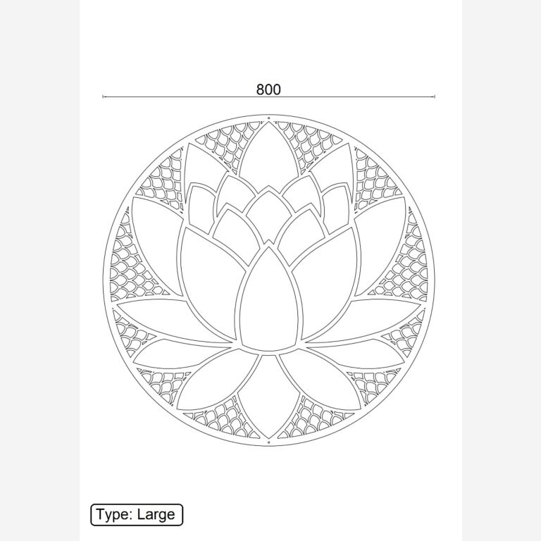 Metal wall decor Lotus flower