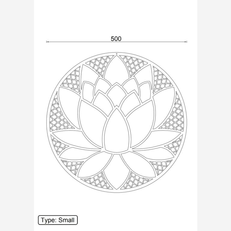 Metal wall decor Lotus flower