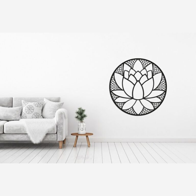 Metal wall decor Lotus flower