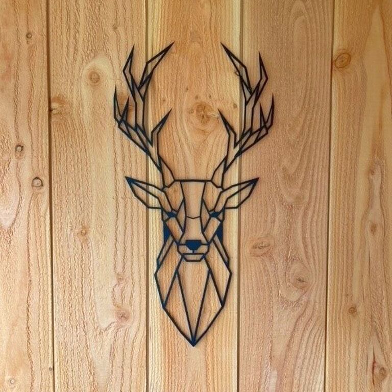 Metal wall decor Stag 1.0