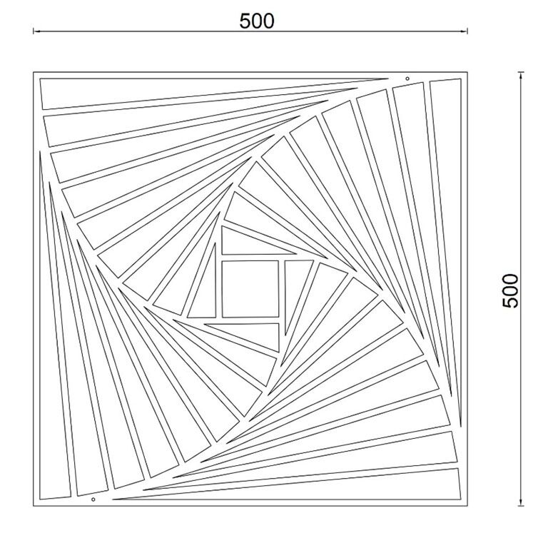 Metal wall decor Geometric shapes 3.0