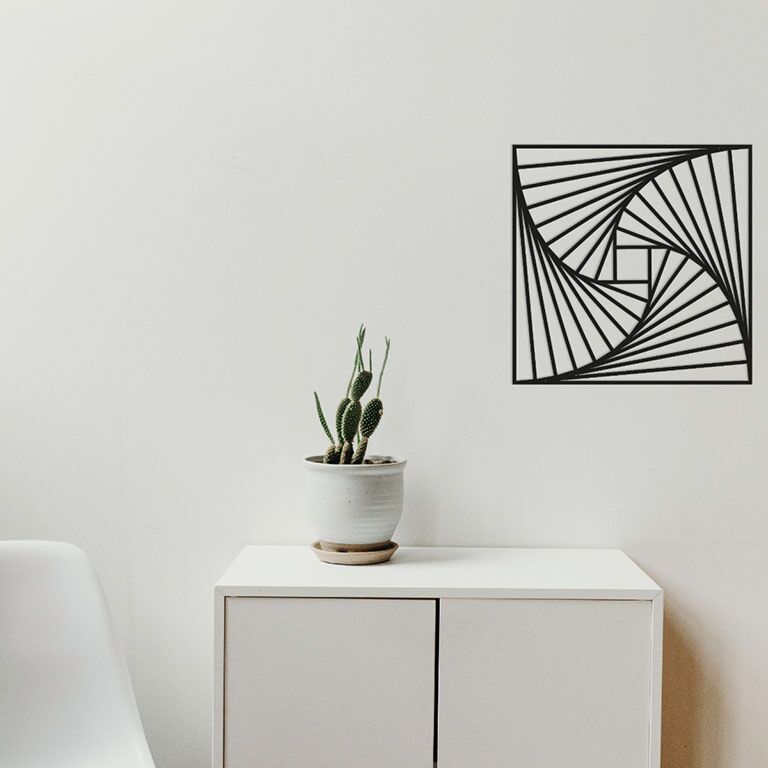 Metal wall decor Geometric shapes 3.0