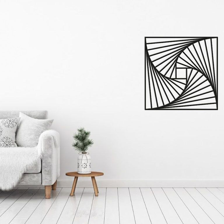 Metal wall decor Geometric shapes 3.0