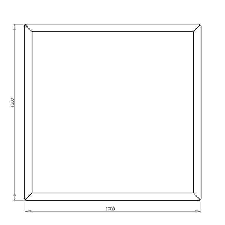Powder coated steel planter Miami 100 x 100 cm