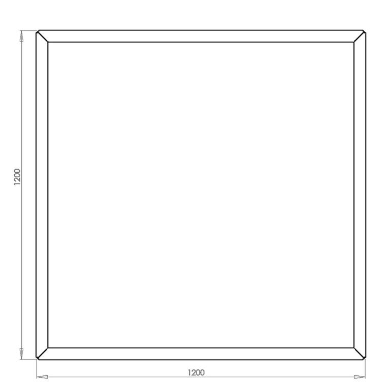Powder coated steel planter Miami 120 x 120 cm