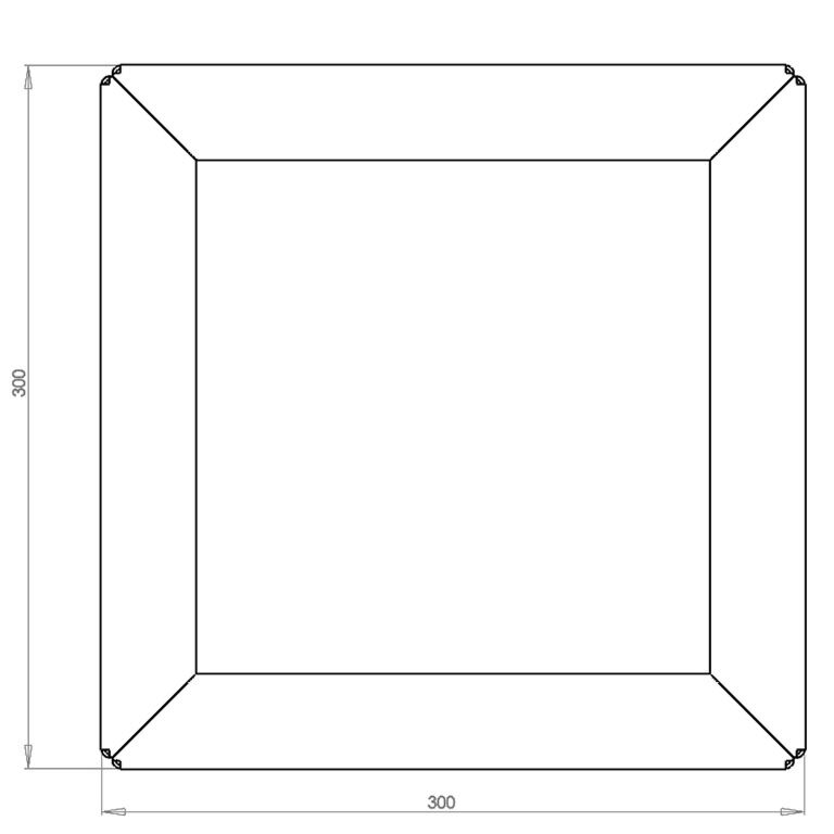 Powder coated steel planter Miami 30 x 30 cm
