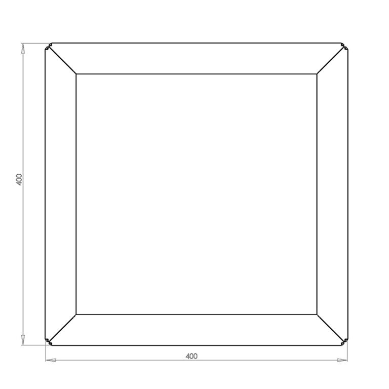 Powder coated steel planter Miami 40 x 40 cm