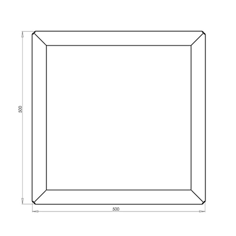 Powder coated steel planter Miami 50 x 50 cm