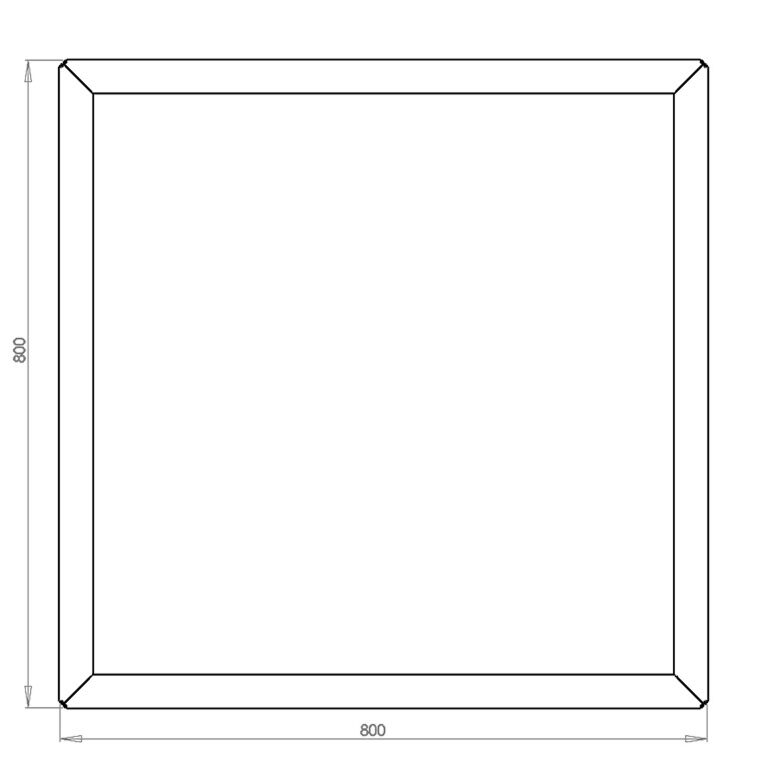 Corten steel planter Miami 80 x 80 cm