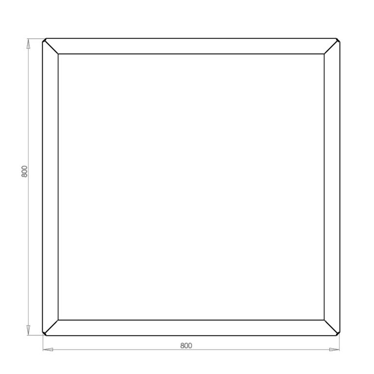 Powder coated steel planter Miami 80 x 80 cm