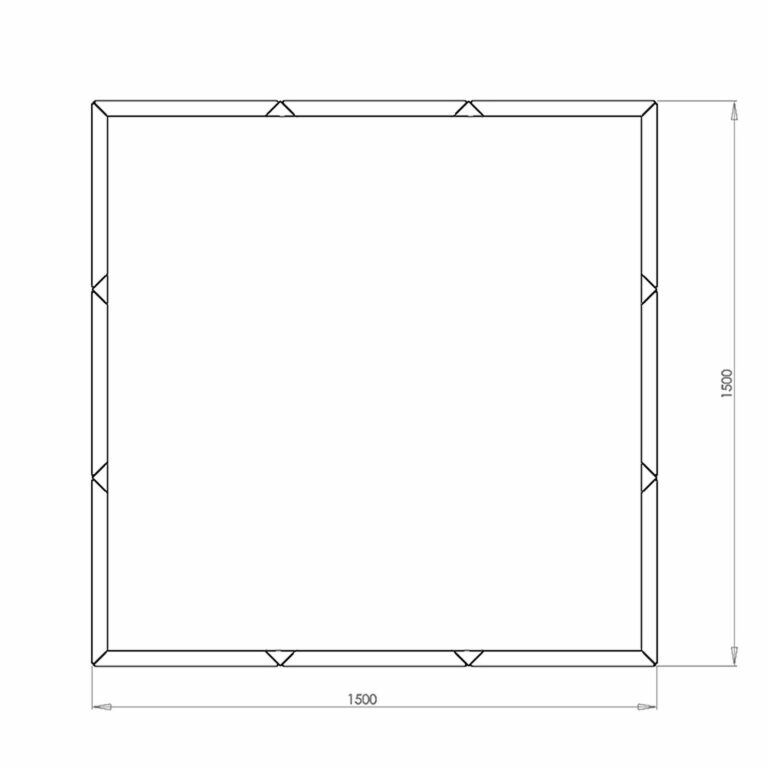 Corten steel planter Miami xxl 150 x 150 cm