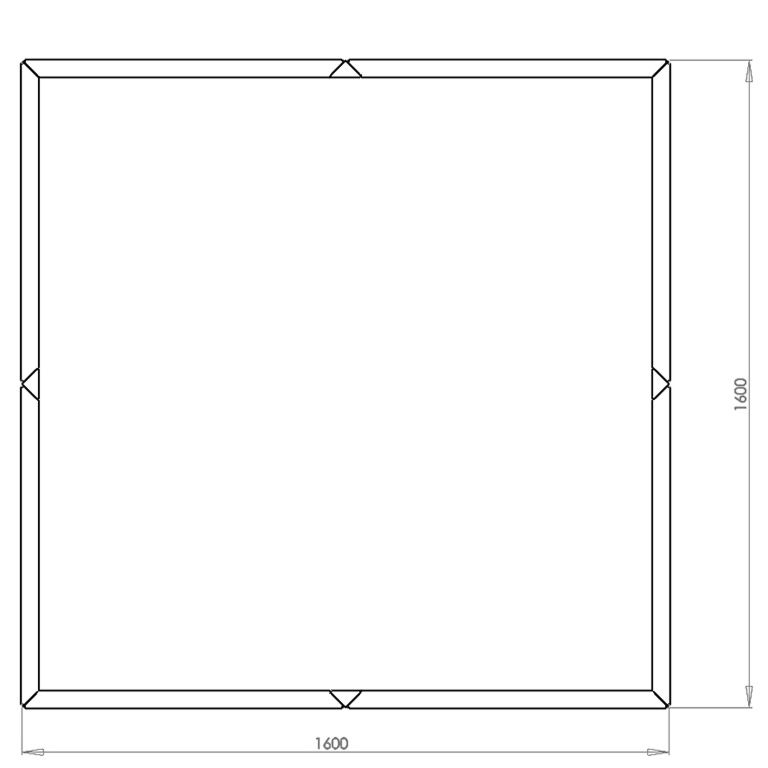 Corten steel planter Miami xxl 160 x 160 cm