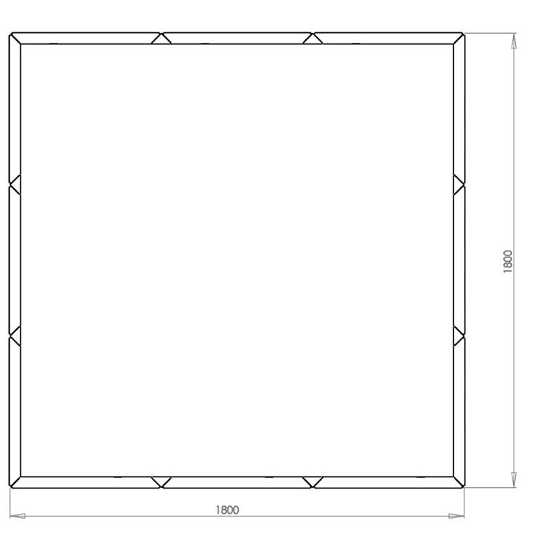 Corten steel planter Miami xxl 180 x 180 cm