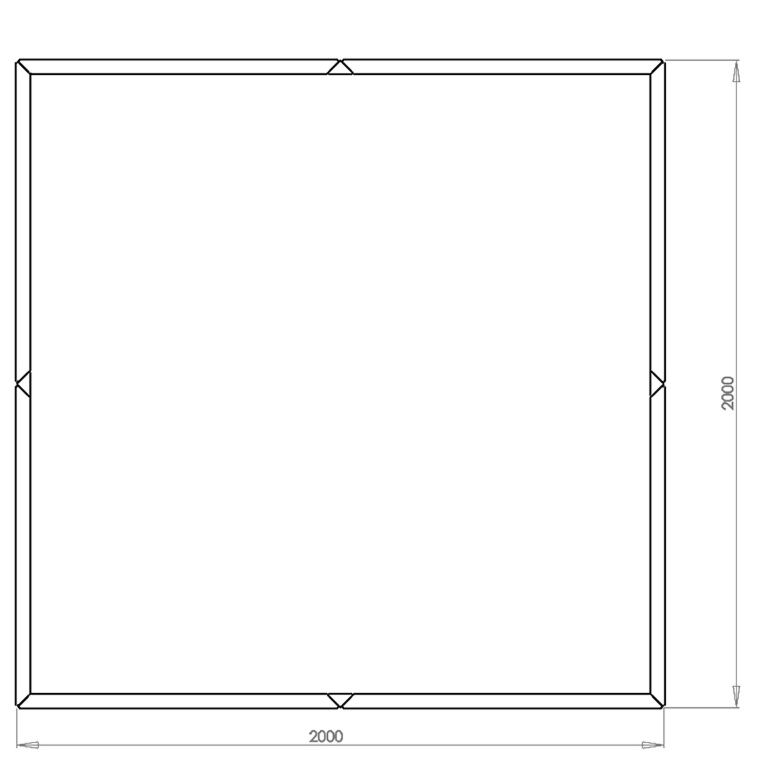 Corten steel planter Miami xxl 200 x 200 cm
