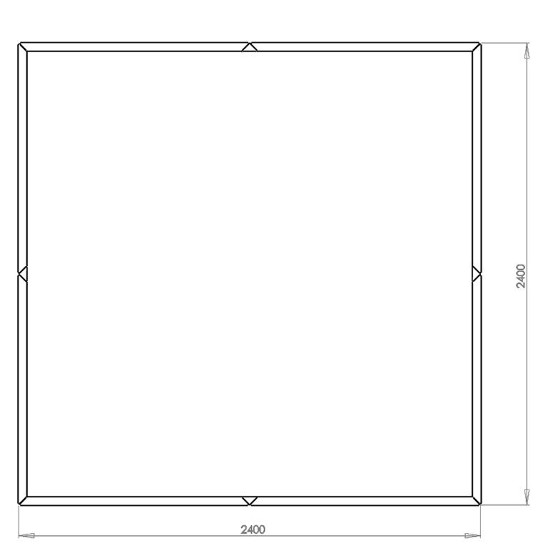 Corten steel planter Miami xxl 240 x 240 cm