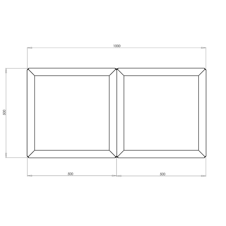 Powder coated steel planter Miami special II 50