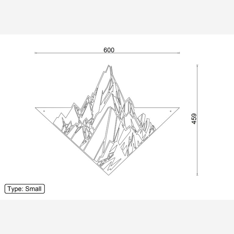 Corten steel wall decor Mountain