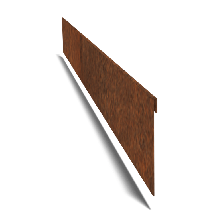 Corten steel border edge flattened 23 cm (length 240 cm)