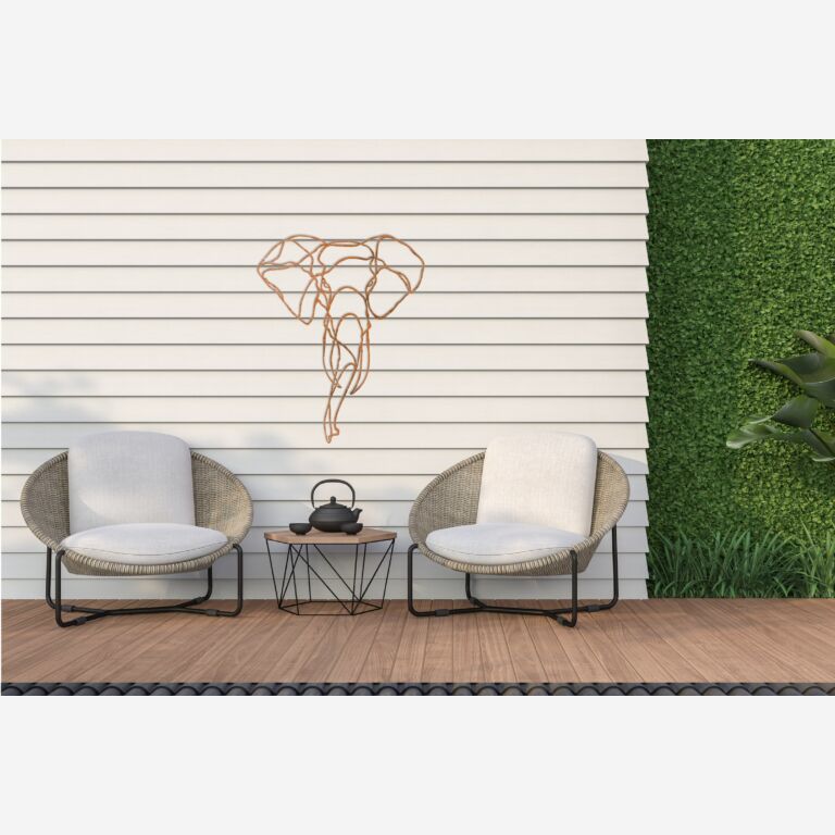 Corten steel wall decor Elephant 1.0