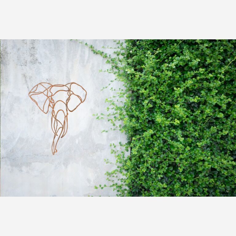 Corten steel wall decor Elephant 1.0