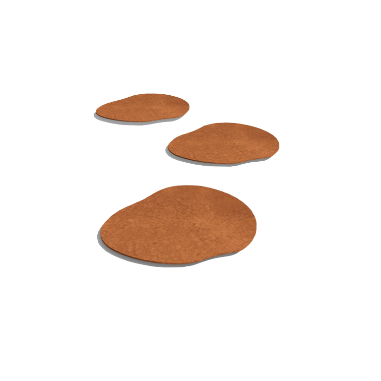 Corten steel stepping stone Organic 30 x 30 cm