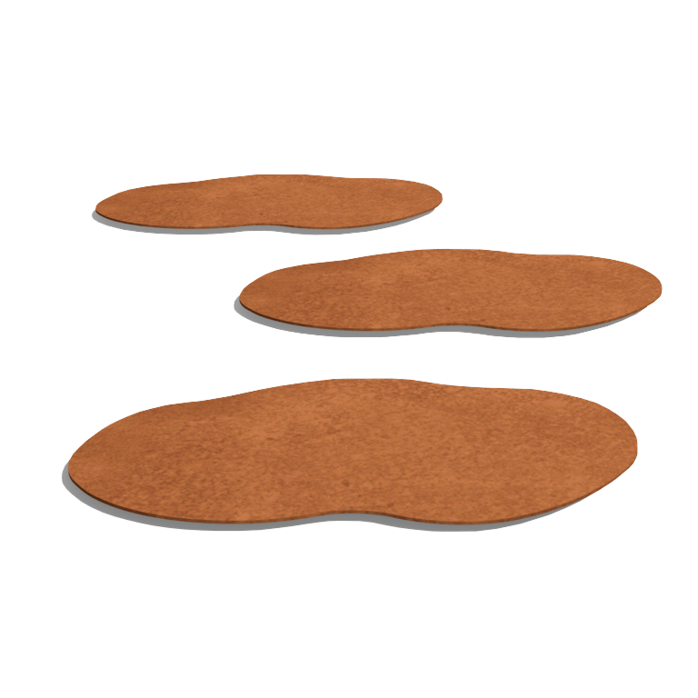 Corten steel stepping stone Organic 50 x 25 cm