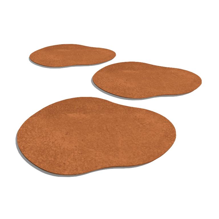 Corten steel stepping stone Organic 50 x 50 cm