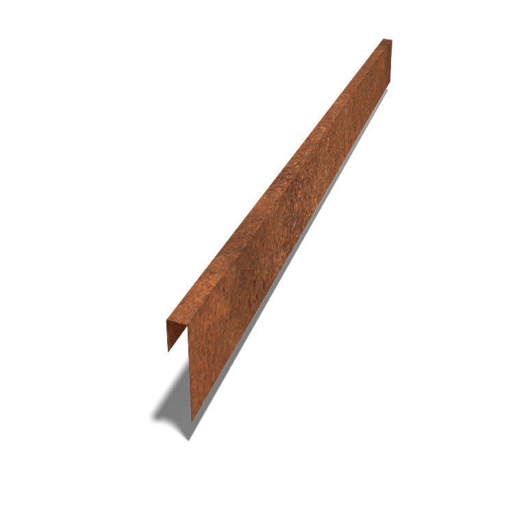 Corten steel U profiles 15 x 5 x 5 cm (length 240 cm)