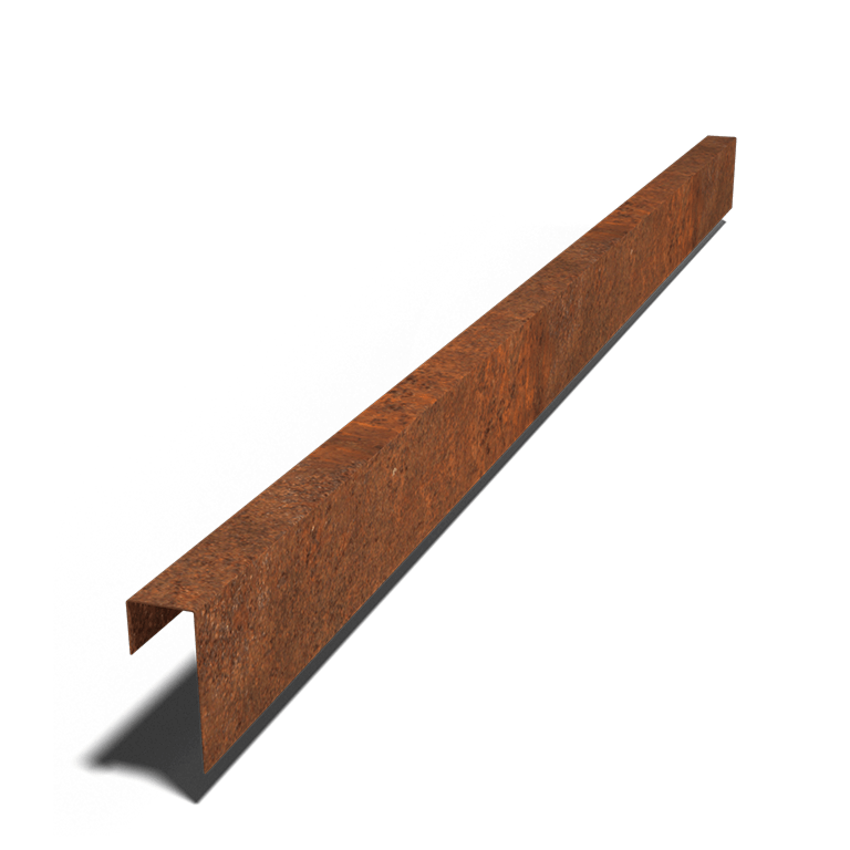 Corten steel U profiles 15 x 6 x 5 cm (length 240 cm)