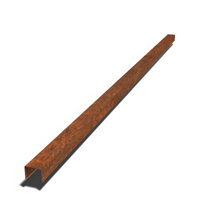 Corten steel U profiles 5 x 6 x 5 cm (length 240 cm)