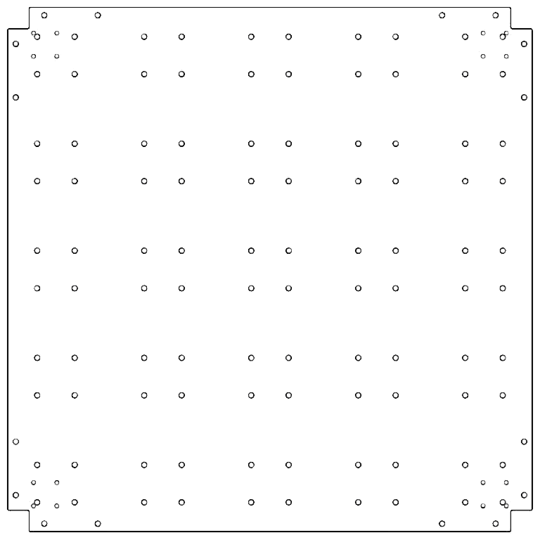 Galvanised steel baseplate 100 x 100 cm
