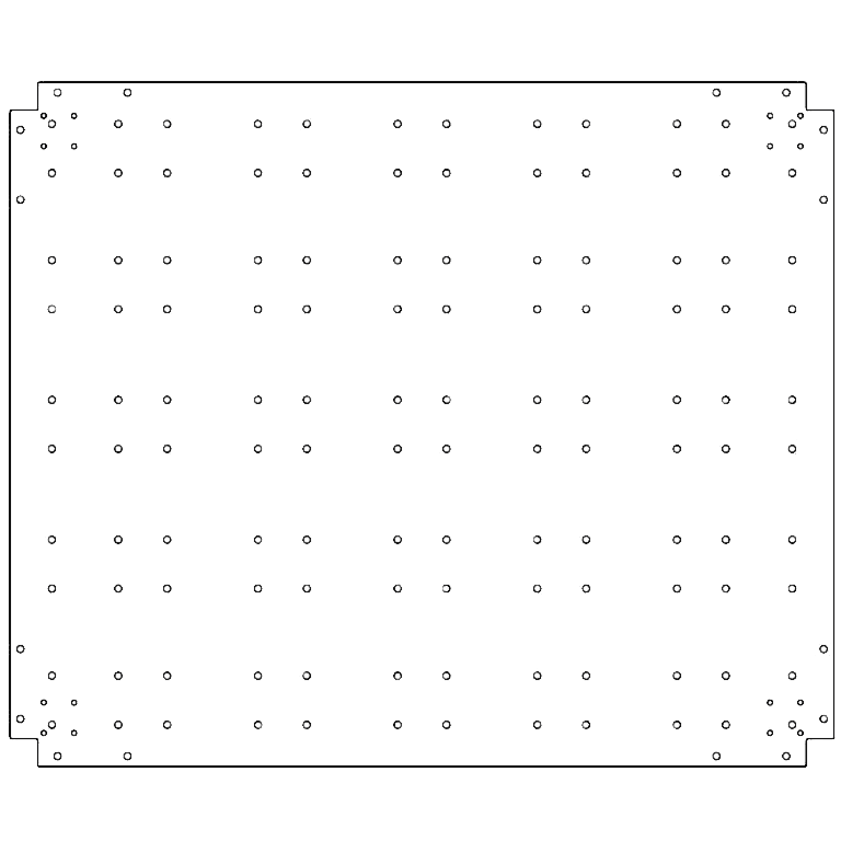 Galvanised steel baseplate 100 x 120 cm