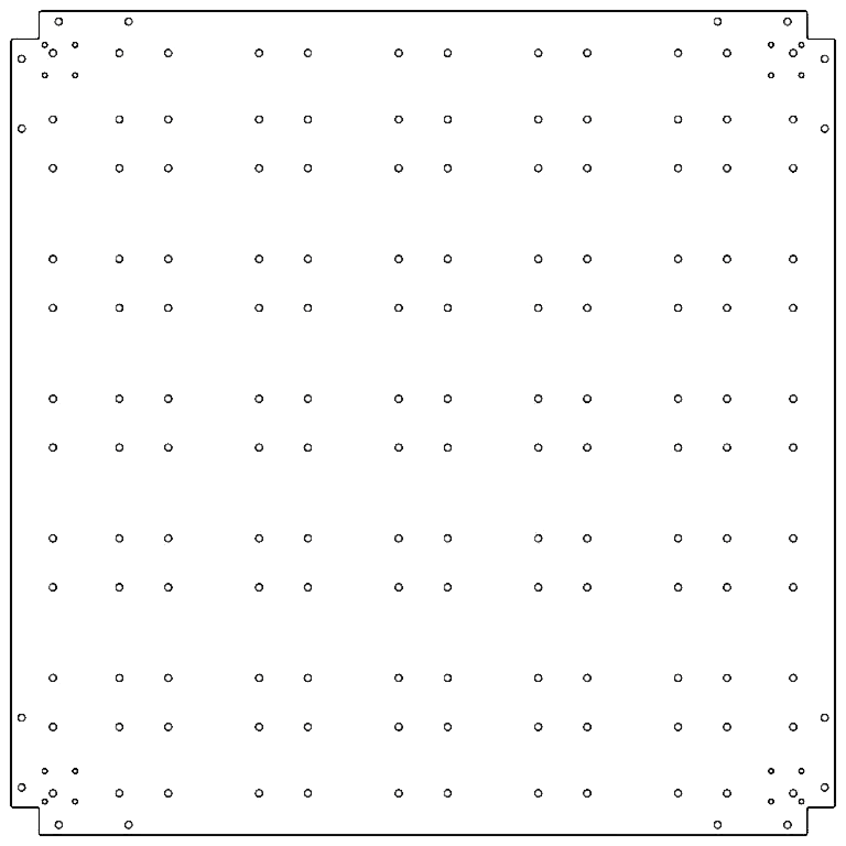 Galvanised steel baseplate 120 x 120 cm