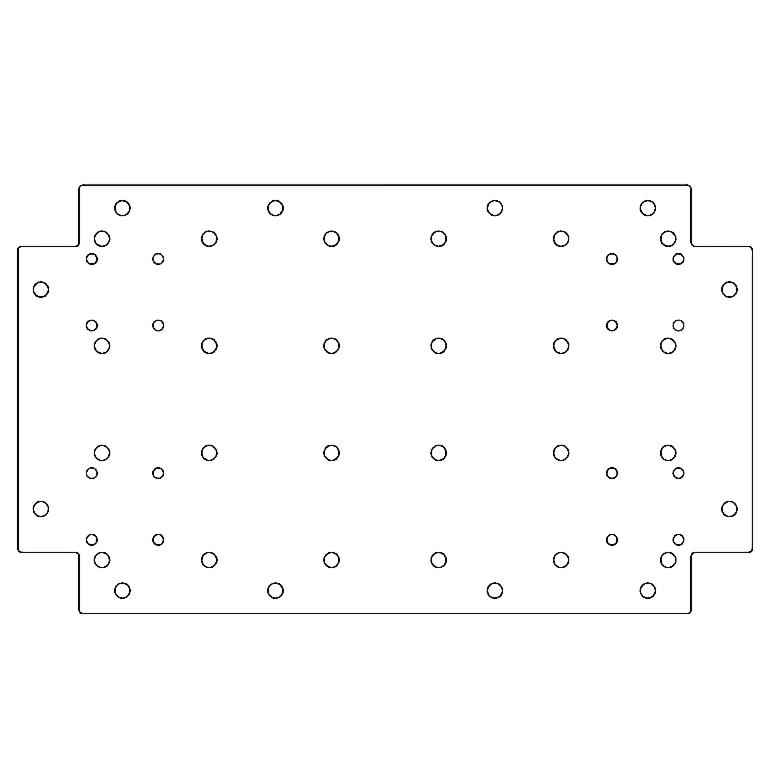 Galvanised steel baseplate 30 x 50 cm