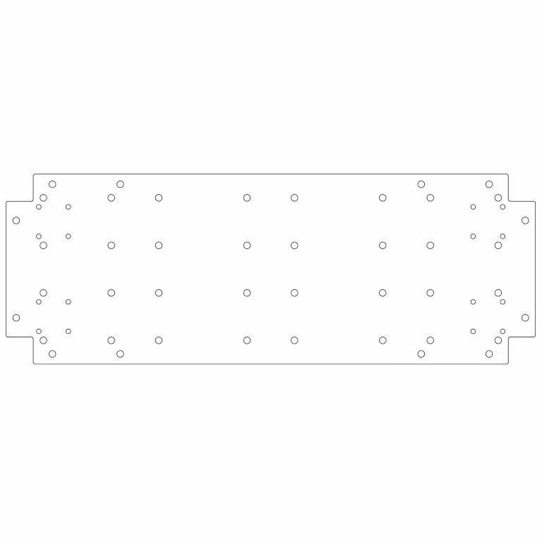 Galvanised steel baseplate 30 x 80 cm