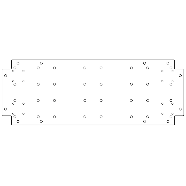 Galvanised steel baseplate 30 x 80 cm