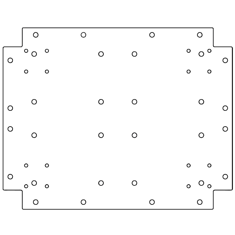 Galvanised steel baseplate 40 x 50 cm