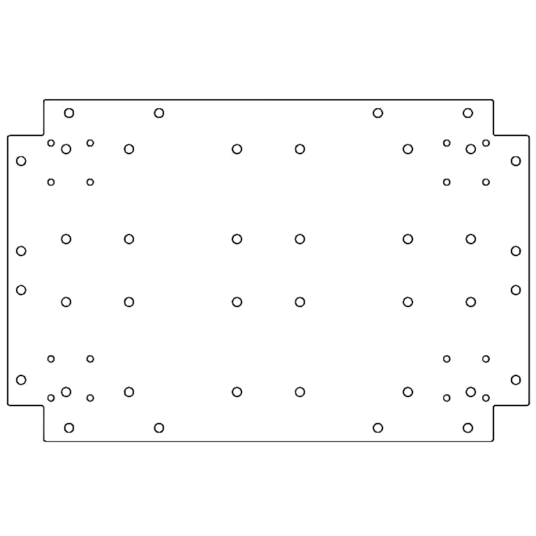 Galvanised steel baseplate 40 x 60 cm