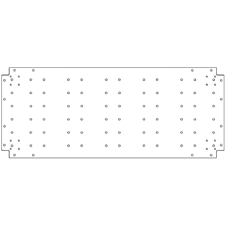 Galvanised steel baseplate 50 x 120 cm