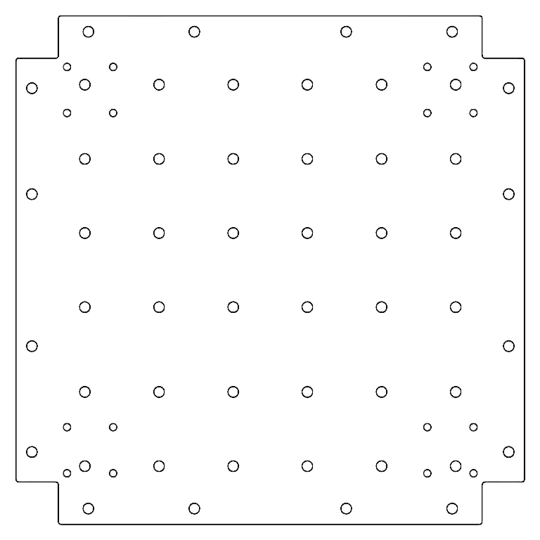 Galvanised steel baseplate 50 x 50 cm