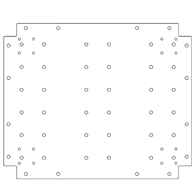 Galvanised steel baseplate 50 x 60 cm