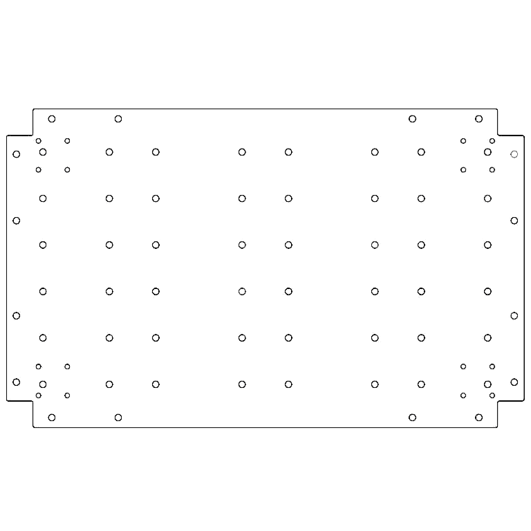 Galvanised steel baseplate 50 x 80 cm