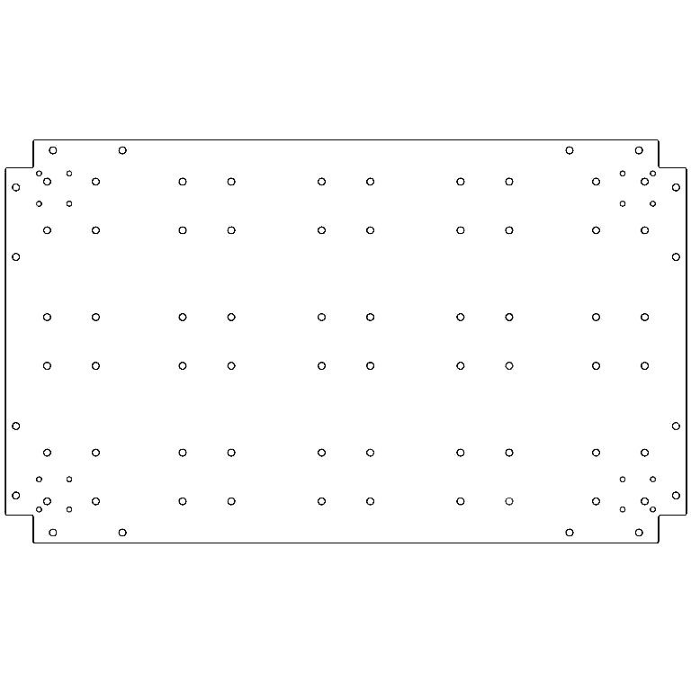 Galvanised steel baseplate 60 x 100 cm