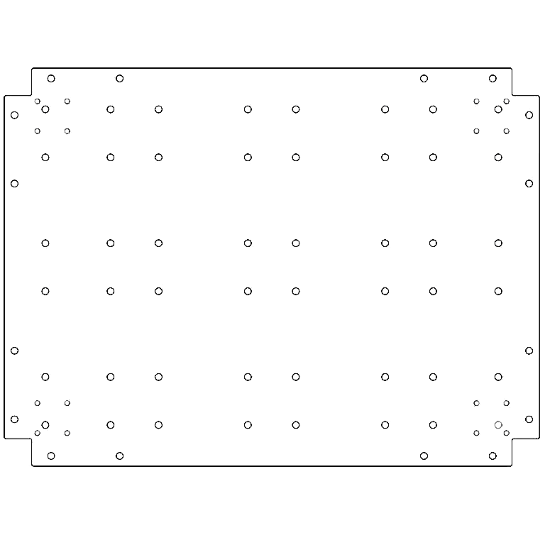 Galvanised steel baseplate 60 x 80 cm
